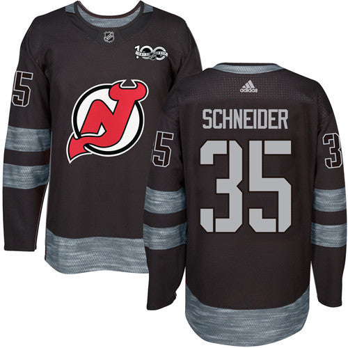 Devils #35 Cory Schneider Black 1917-2017 100th Anniversary Stitched Hockey Jersey