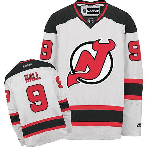 Devils #9 Taylor Hall White Stitched Hockey Jersey