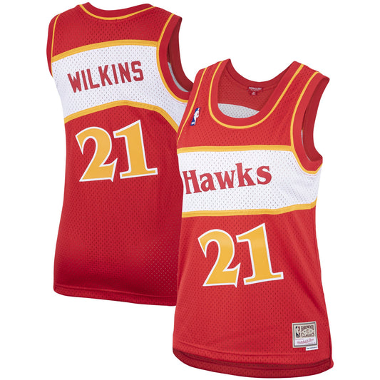 Dominique Wilkins Atlanta Hawks Women's Hardwood Classics Swingman Basketball Jersey - Red