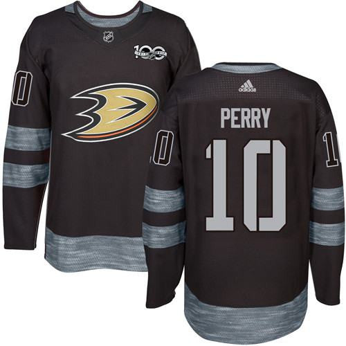 Ducks #10 Corey Perry Black 1917-2017 100th Anniversary Stitched Hockey Jersey