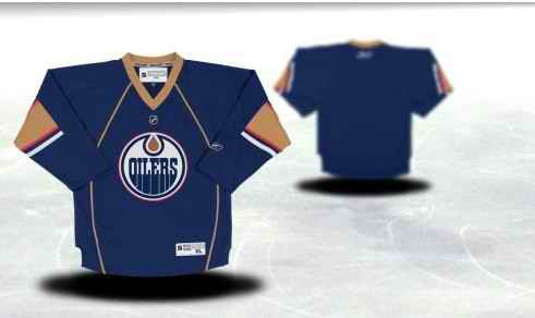 Edmonton Oilers Youth Customized Blue Third Hockey Jersey