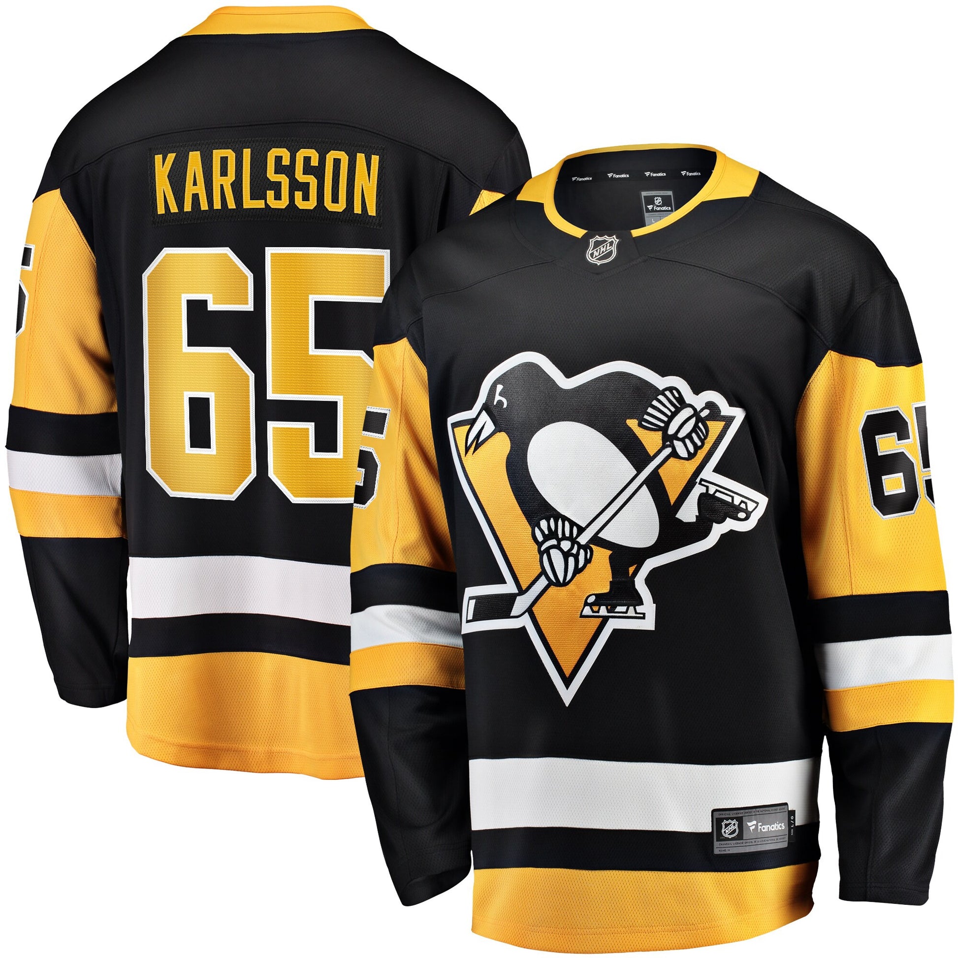 Erik Karlsson Pittsburgh Penguins Branded Home Breakaway Hockey Jersey - Black