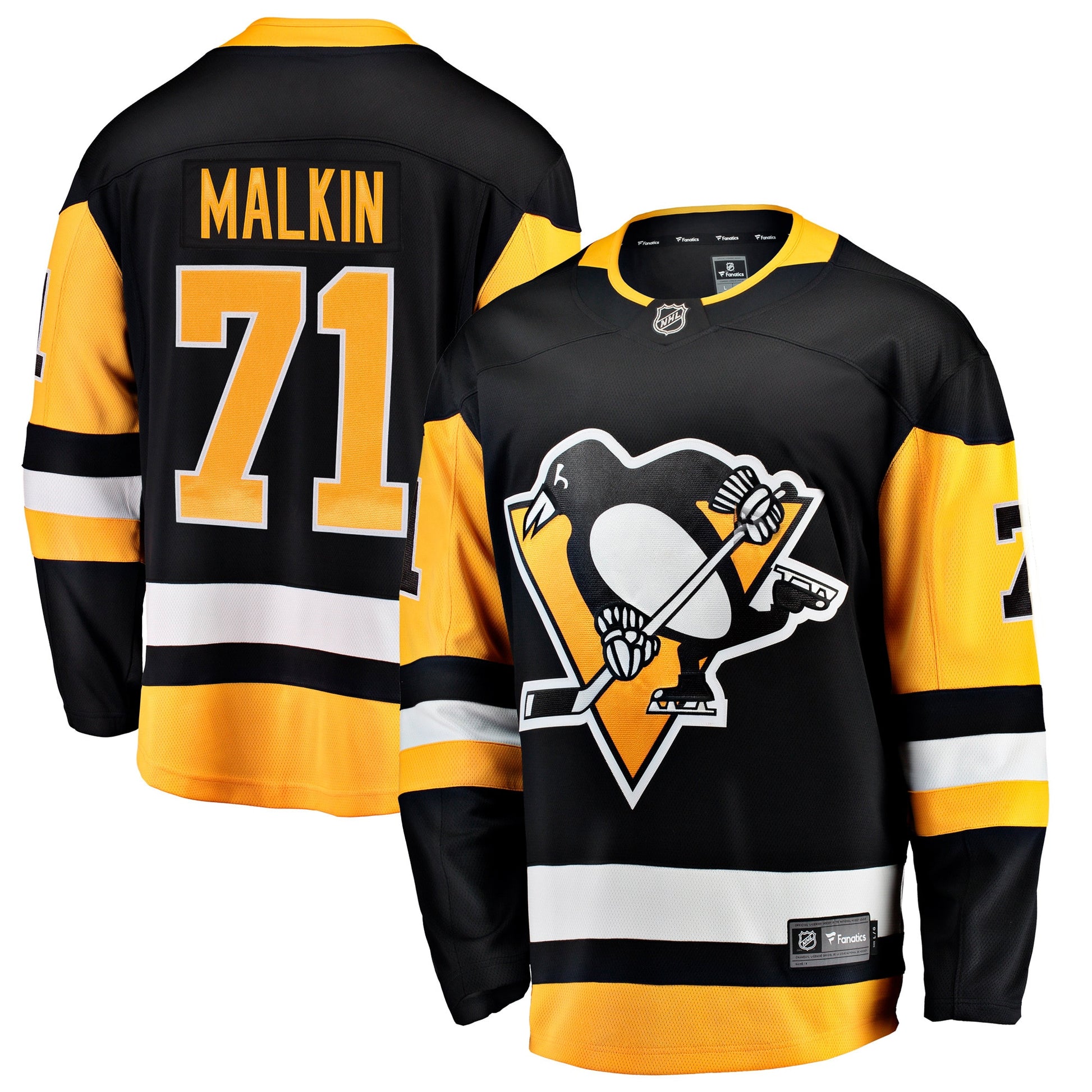 Evgeni Malkin Pittsburgh Penguins Branded Home Breakaway Hockey Jersey - Black