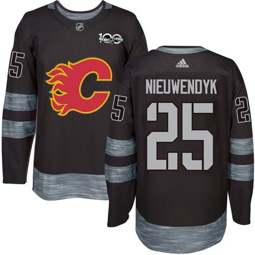 Flames #25 Joe Nieuwendyk Black 1917-2017 100th Anniversary Stitched Hockey Jersey