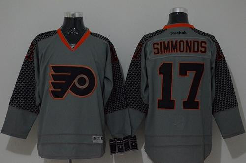 Flyers #17 Wayne Simmonds Charcoal Cross Check Fashion Stitched Hockey Jersey