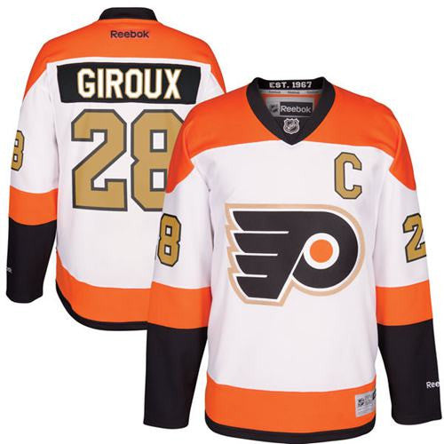 Flyers #28 Claude Giroux White 3rd Stitched Hockey Jersey