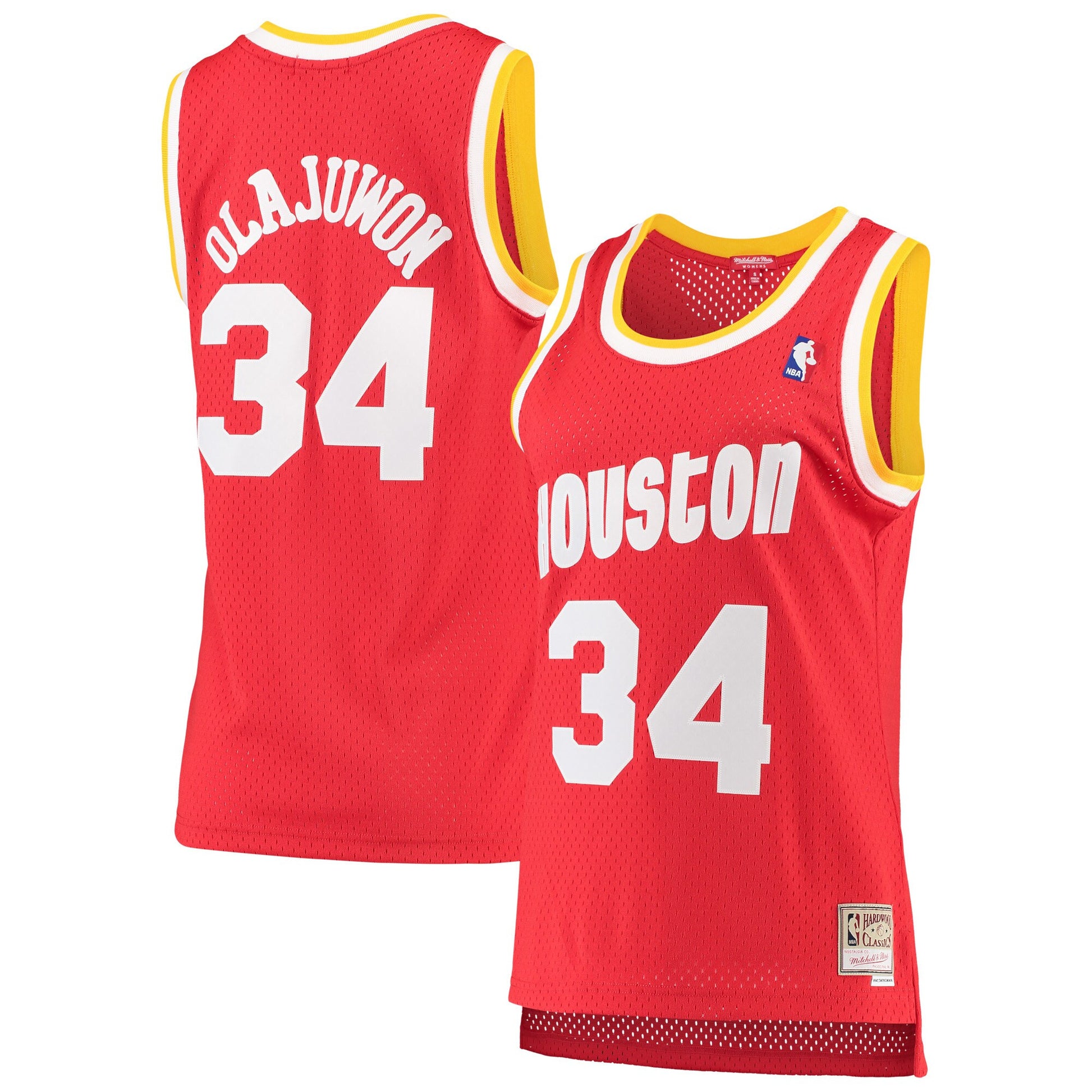 Hakeem Olajuwon Houston Rockets Women's 1993/94 Hardwood Classics Swingman Basketball Jersey - Red