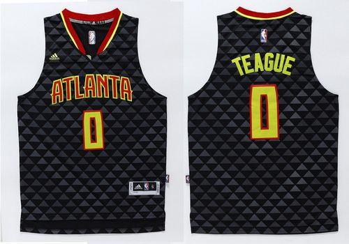 Hawks #0 Jeff Teague Black Swingman Stitched Basketball Jersey