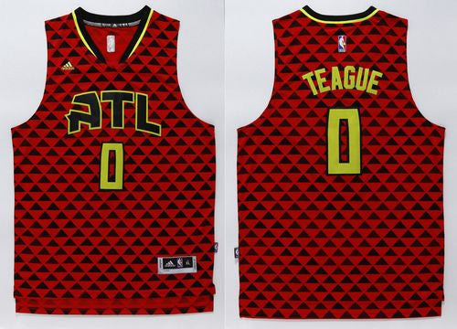 Hawks #0 Jeff Teague Red Swingman Stitched Basketball Jersey