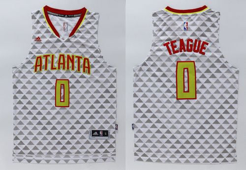 Hawks #0 Jeff Teague White Swingman Stitched Basketball Jersey