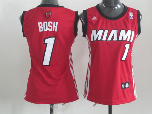 Heat 1 BOSH Red Women Basketball Jersey