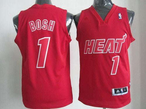 Heat #1 Chris Bosh Red Big Color Fashion Stitched Basketball Jersey