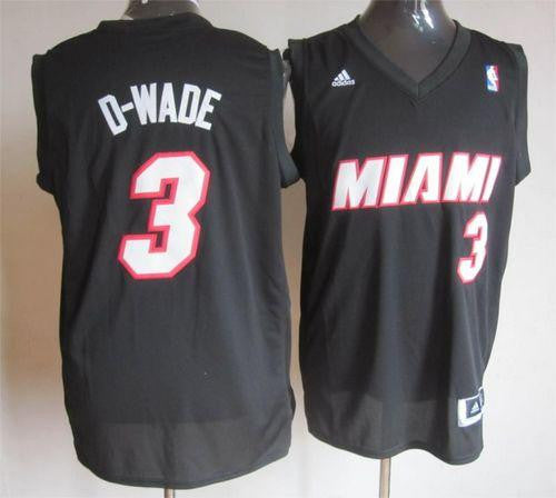 Heat #3 Dwyane Wade Black D-WADE Fashion Stitched Basketball Jersey