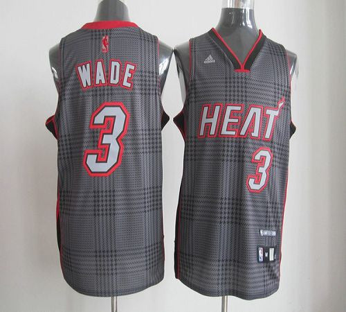 Heat #3 Dwyane Wade Black Rhythm Fashion Stitched Basketball Jersey