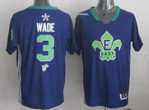 Heat #3 Dwyane Wade Navy Blue 2014 All Star Stitched Basketball Jersey