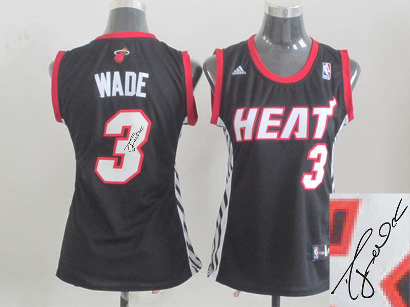 Heat 3 Wade Black Signature Edition Women Basketball Jerseys