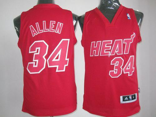 Heat #34 Ray Allen Red Big Color Fashion Stitched Basketball Jersey