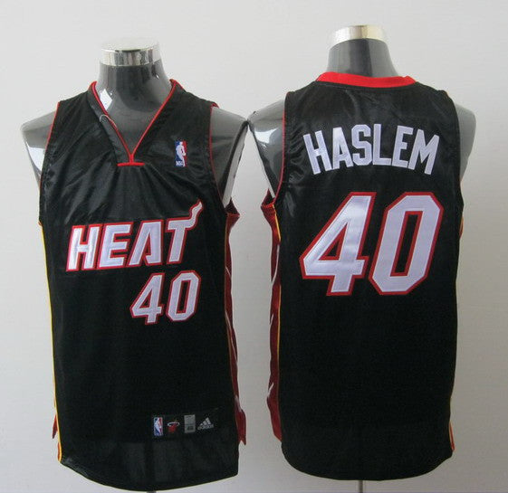 Heat #40 Udonis Haslem Black Stitched Basketball Jersey