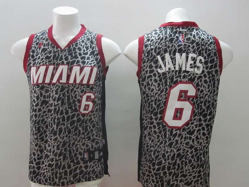 Heat 6 James Leopard Print Women Basketball Jerseys