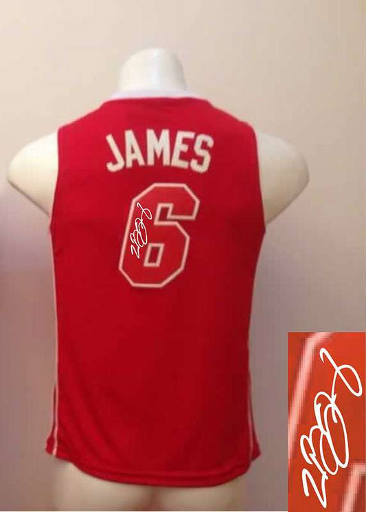 Heat 6 James Red New Signature Edition Women Basketball Jerseys