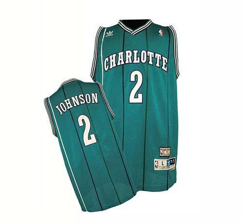 Hornets #2 Larry Johnson Green Charlotte Hornets Stitched Basketball Jersey