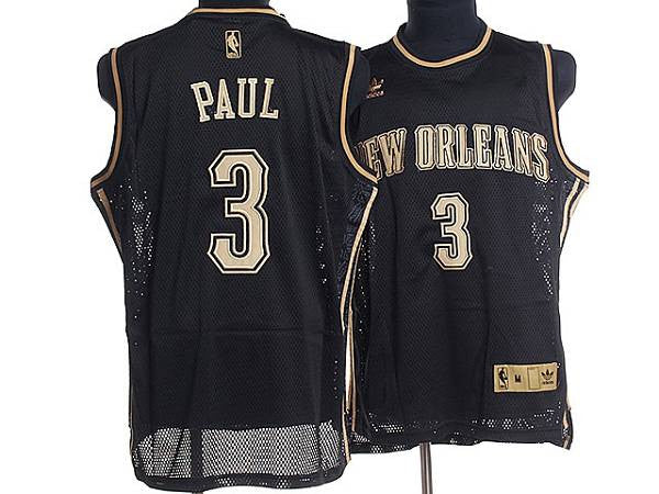 Hornets #3 Chris Paul Stitched Black Classical Style Basketball Jersey