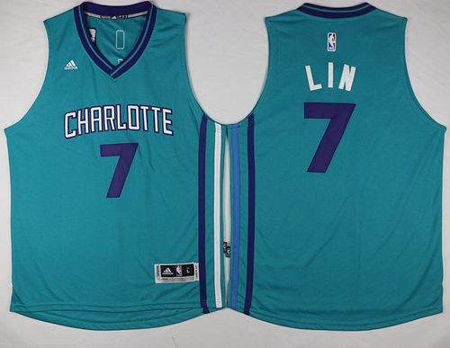 Hornets #7 Jeremy Lin Teal Stitched Basketball Jersey