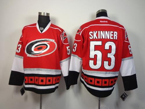 Hurricanes #53 Jeff Skinner Red Stitched Hockey Jersey