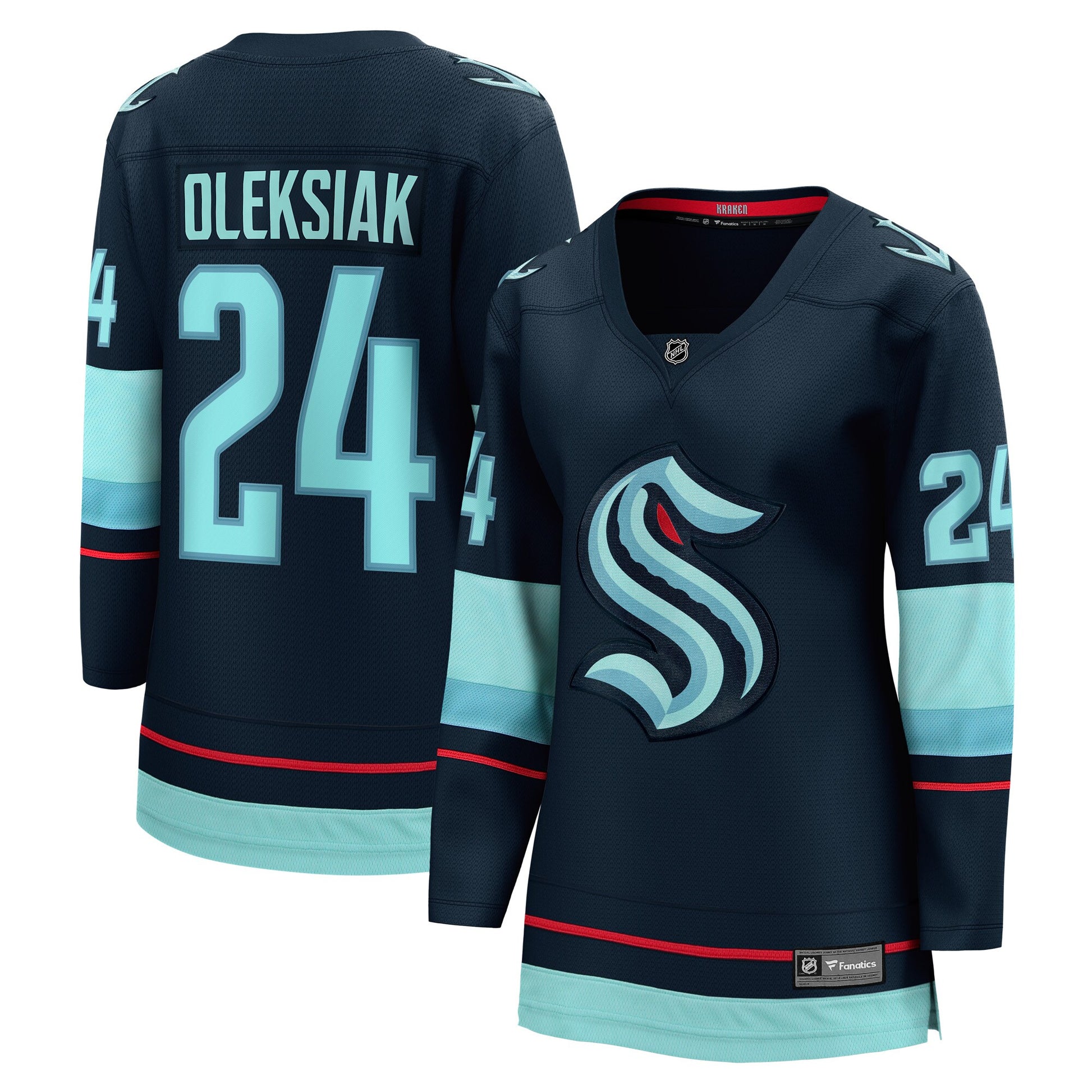 Jamie Oleksiak Branded Women's Home Breakaway Player Hockey Jersey - Deep Sea Blue