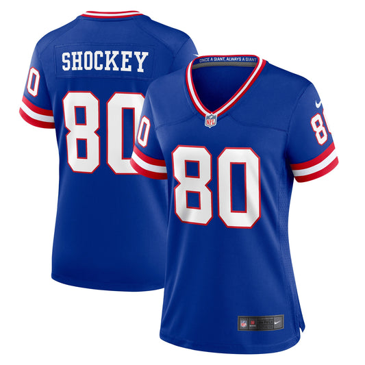 Jeremy Shockey New York Giants Women's Classic Retired Player Jersey - Royal