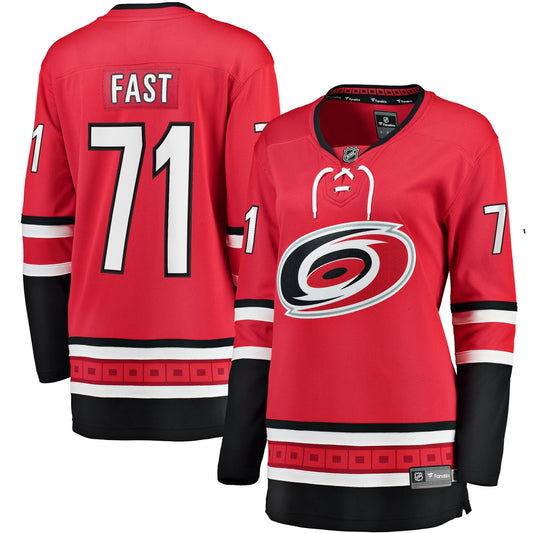 Jesper Fast Carolina Hurricanes Branded Women's Alternate Breakaway Hockey Jersey - Red