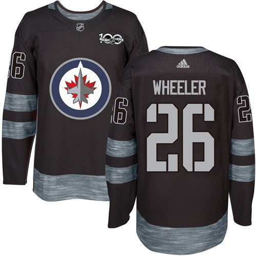 Jets #26 Blake Wheeler Black 1917-2017 100th Anniversary Stitched Hockey Jersey