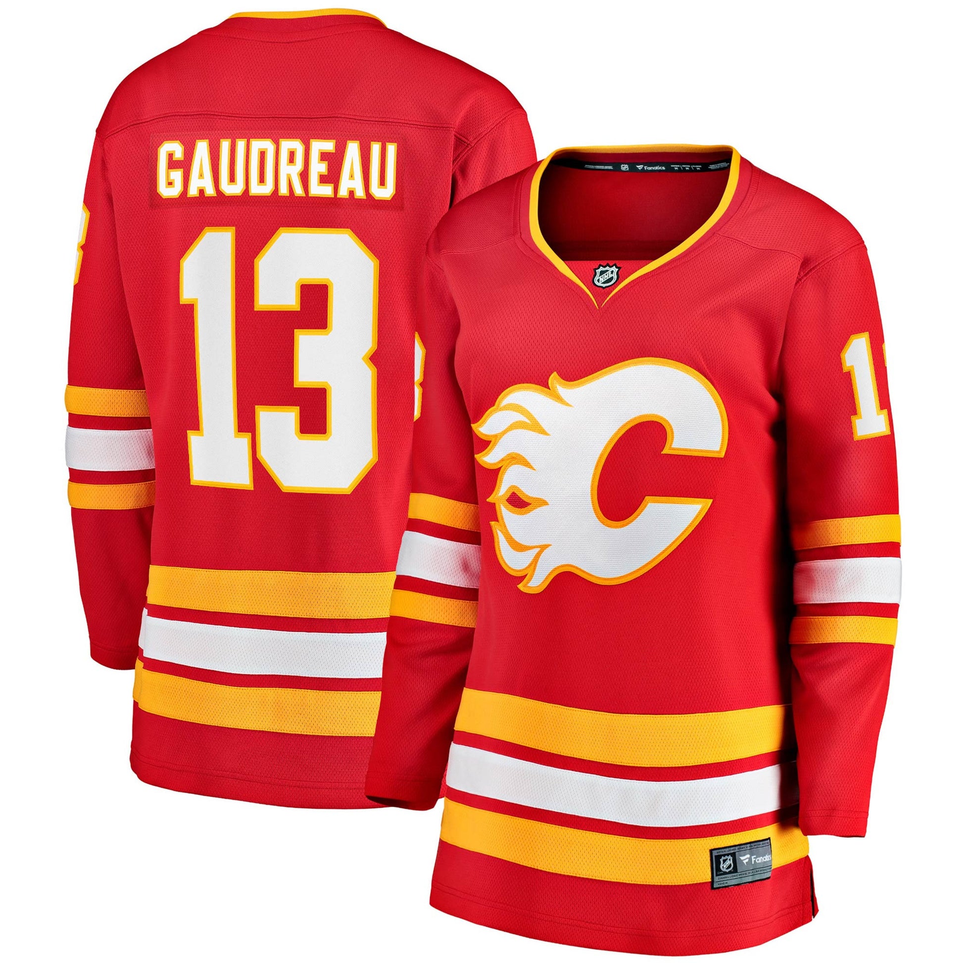 Johnny Gaudreau Calgary Flames Branded Women's Home Premier Breakaway Player Hockey Jersey - Red