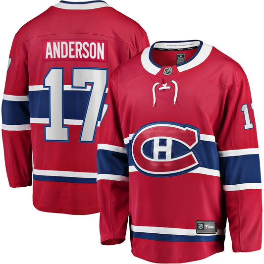 Josh Anderson Montreal Canadiens Branded Breakaway Player Hockey Jersey - Red