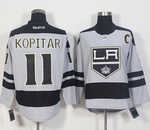 Kings #11 Anze Kopitar Gray Alternate Stitched Hockey Jersey