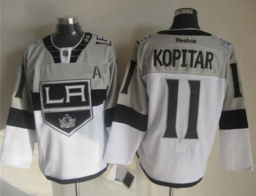 Kings #11 Anze Kopitar White/Grey 2015 Stadium Series Stitched Hockey Jersey