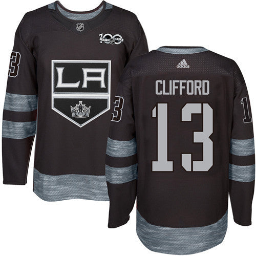 Kings #13 Kyle Clifford Black 1917-2017 100th Anniversary Stitched Hockey Jersey