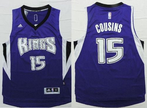 Kings #15 DeMarcus Cousins Purple Revolution 30 Stitched Basketball Jersey