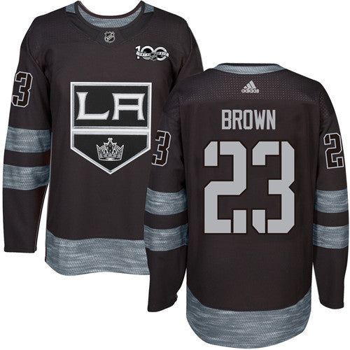 Kings #23 Dustin Brown Black 1917-2017 100th Anniversary Stitched Hockey Jersey