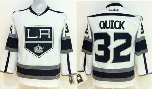 Kings 32 Quick White Youth Hockey Jersey