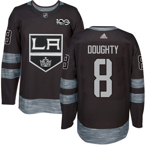 Kings #8 Drew Doughty Black 1917-2017 100th Anniversary Stitched Hockey Jersey