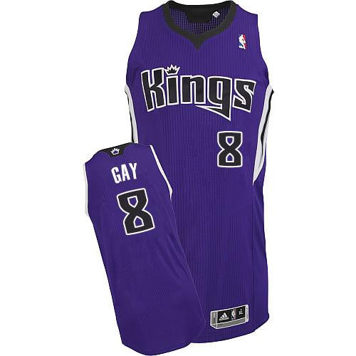 Kings #8 Rudy Gay Purple Revolution 30 Stitched Basketball Jersey