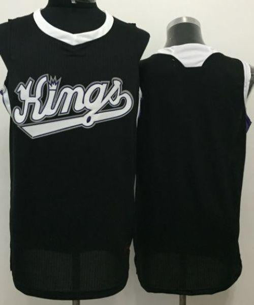 Kings Blank Black Revolution 30 Stitched Basketball Jersey