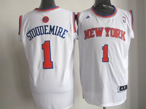 Knicks #1 Amare Stoudemire White Home New 2012-13 Season Stitched Basketball Jersey