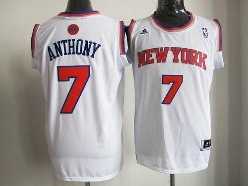 Knicks #7 Carmelo Anthony White Home New 2012-13 Season Stitched Basketball Jersey