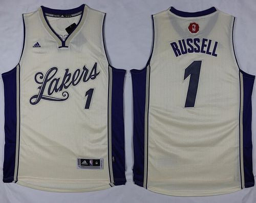 Lakers #1 D'Angelo Russell White 2015-2016 Christmas Day Stitched Basketball Jersey