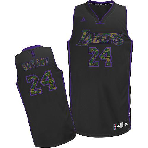 Lakers #24 Kobe Bryant Black Camo Fashion Stitched Basketball Jersey