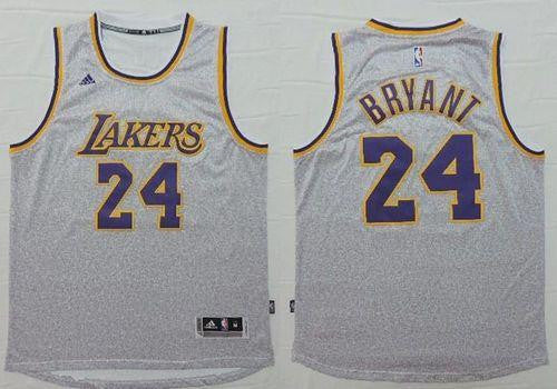 Lakers #24 Kobe Bryant Grey Fashion Stitched Basketball Jersey