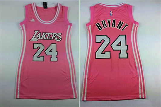 Lakers 24 Kobe Bryant Pink Women Basketball Jersey