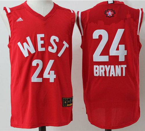 Lakers #24 Kobe Bryant Red 2016 All Star Stitched Basketball Jersey